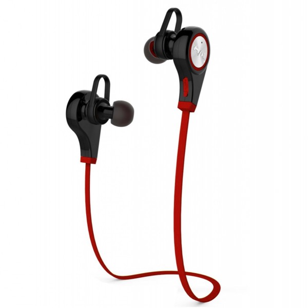 Kans Bluetooth 4.0 Wireless Sports Headphones In-ear Running Stereo Earbuds Headsets with Mic for iPhone 6s 6s Plus; Samsung Galaxy S6 Edge; Nexus 5X 6P(red)