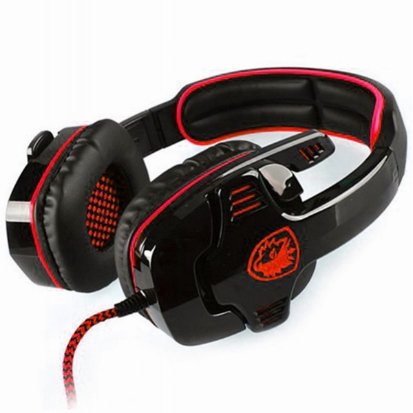 Sades 7.1 Sound Channel Computer Game Headphone USB Gaming Headset with Microphone and Remote Control for Computer PC Ga