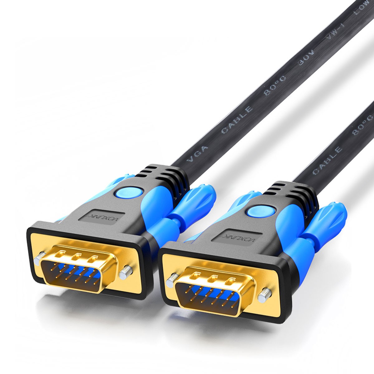 VOXLINK 1M Gold-plated head 3+6 VGA M/M cable white