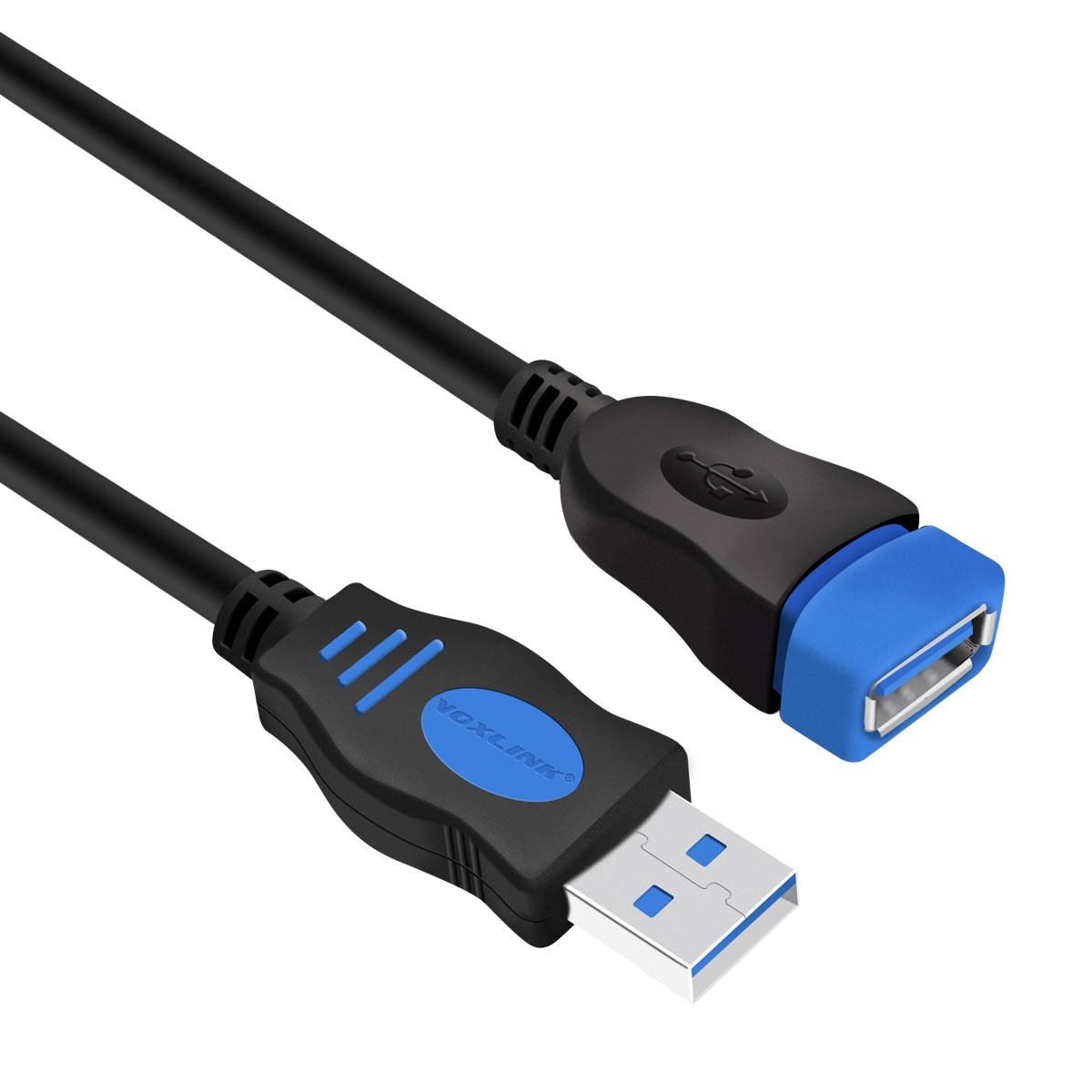 VOXLINK 1M AM [male] / AF [mother] copper standard USB2.0 gray series extension cord