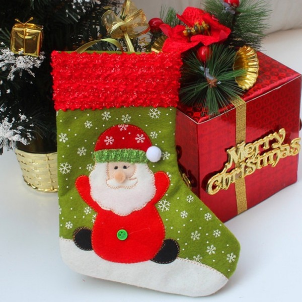 1pcs 26CM Christmas Hanging Ornaments Christmas Decoration Santa Claus Christmas Socks-Santa S