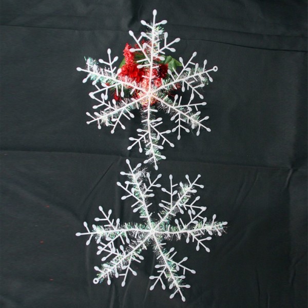 3pcs 30cm White Snow Snowflakes Bunch Hanging Ornaments Stereoscopic Snow for Chrimas Tree Accessories