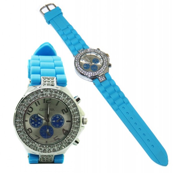 ten colors Geneva Silicone Crystal Quartz Ladies Jelly Wrist Watch