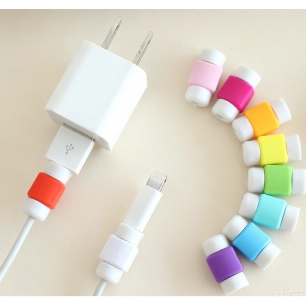 Unique Design Colorful 8 Pin USB Cable Protector Cord Saver Cover For iPhone 6s 5 Charging Cable