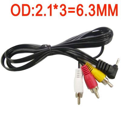 NEW 2.5MM degreen MALE TO 3RCA AUDIO CABLE FOR MP3 PC iPOD MP4