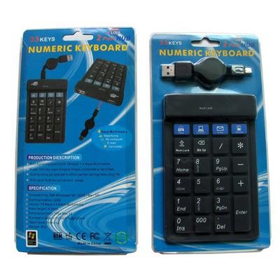 23 keys mini numeric keyboard Packing