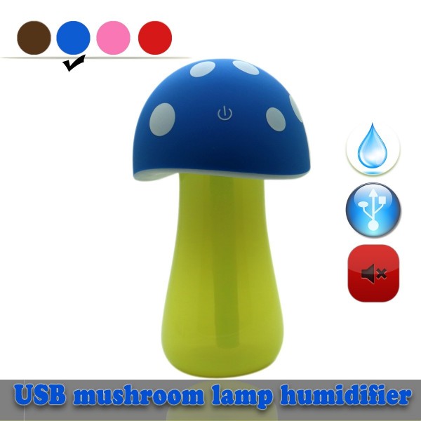 USB mushroom lamp humidifier Blue