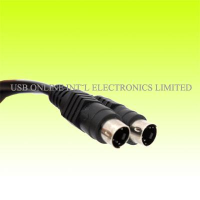 1.2M 4 PIN S-VIDEO SVHS MALE TO MALE CABLE ADATPER