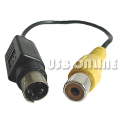 S-Video 4 Pin (M) to RCA (F) Cable -15cm